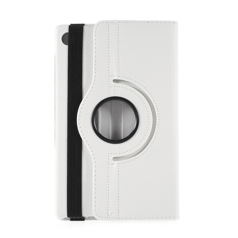 360 Degrees Rotating Stand Leather Case for Lenovo Tab M10 HD Gen 2 TB-X306X - White
