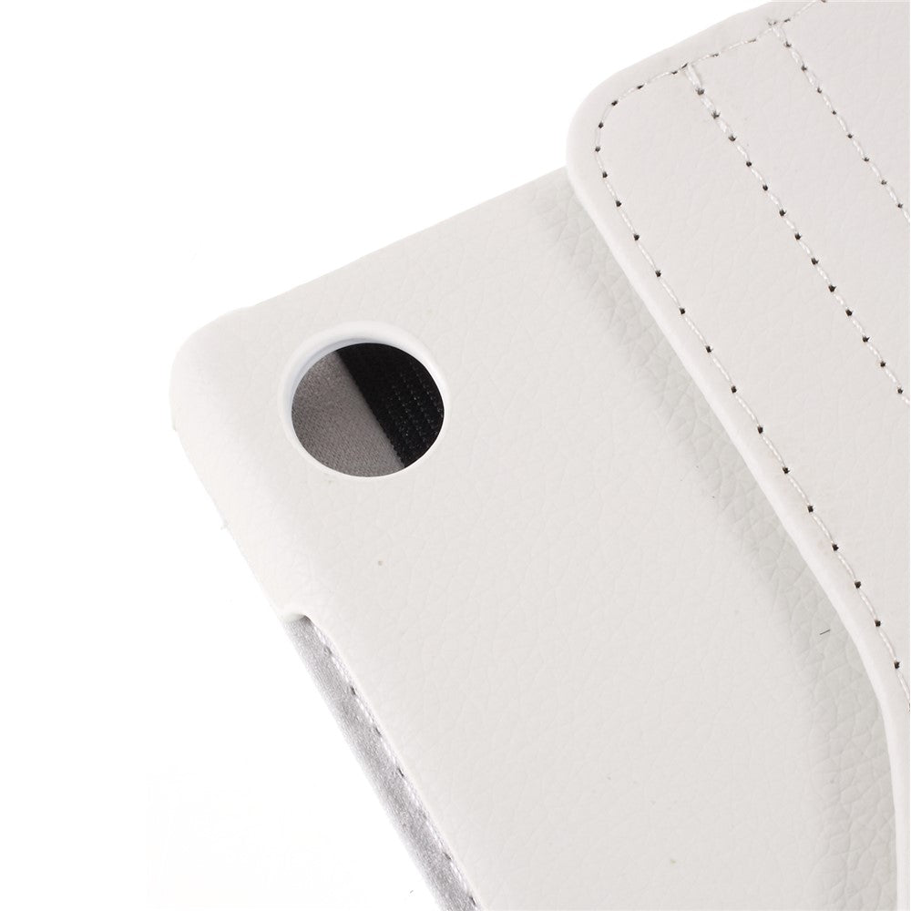 360 Degrees Rotating Stand Leather Case for Lenovo Tab M10 HD Gen 2 TB-X306X - White