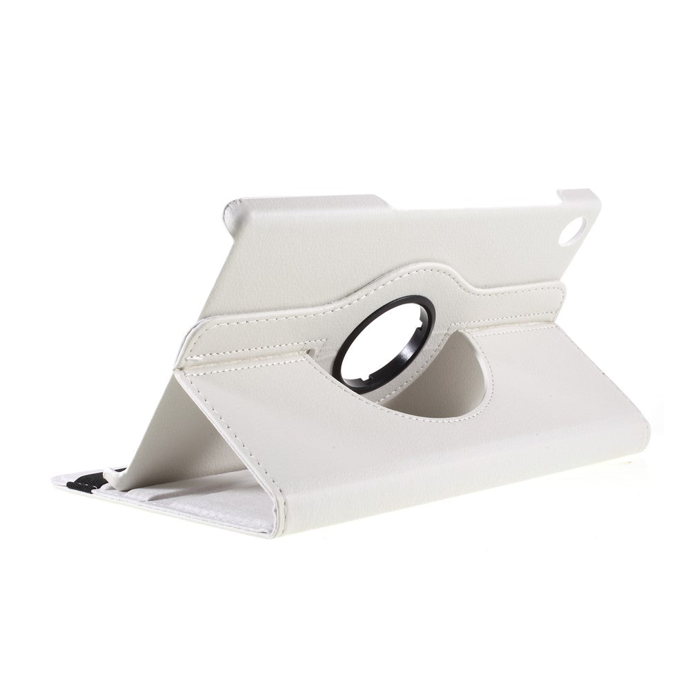 360 Degrees Rotating Stand Leather Case for Lenovo Tab M10 HD Gen 2 TB-X306X - White