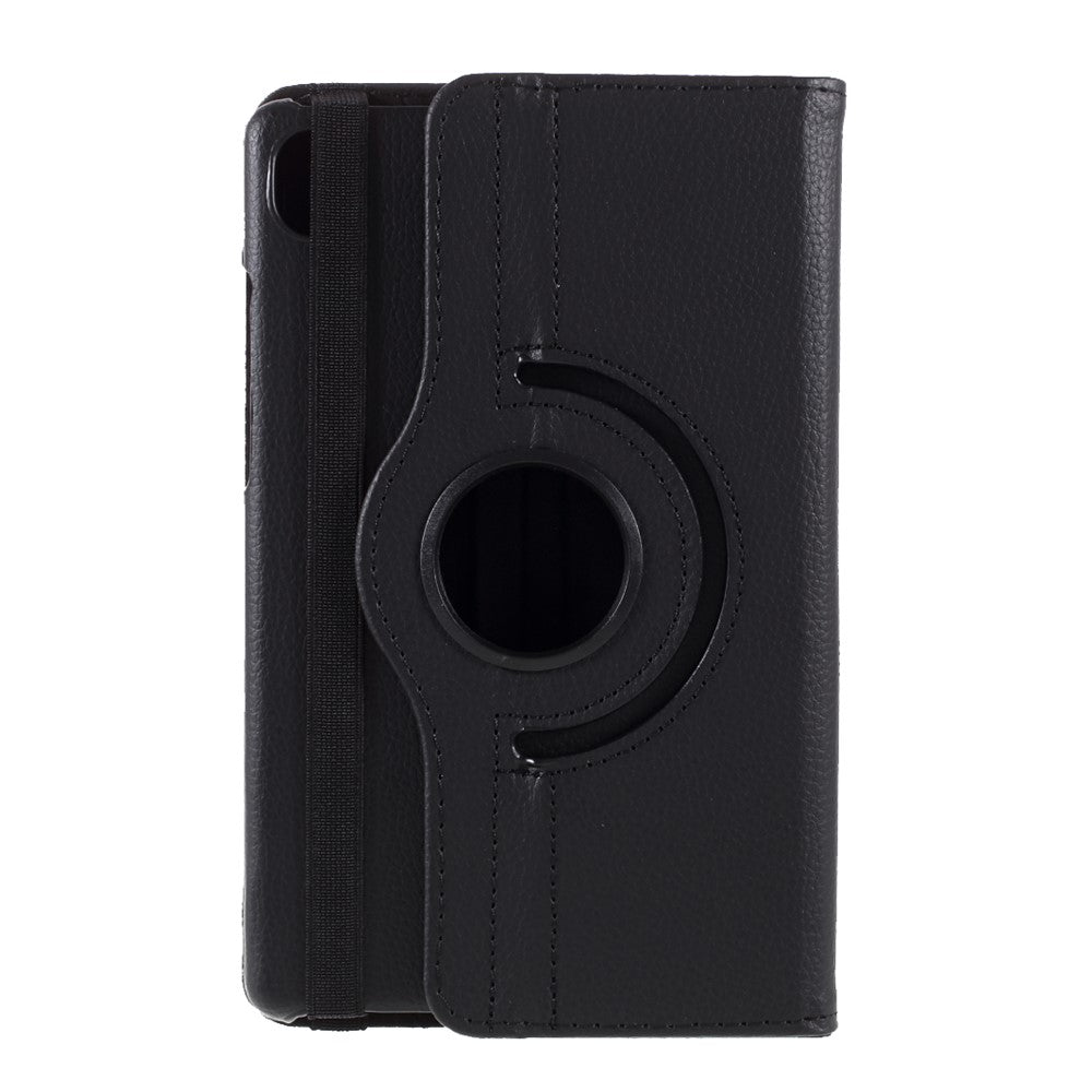 Leather Case with Rotating Stand Cover for Lenovo Tab M8 (1st Gen) HD8505/M8 (2nd Gen) HD8705 - Black