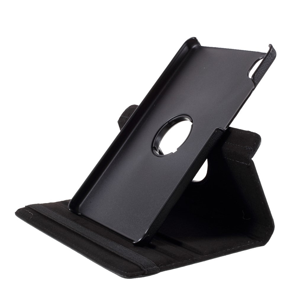 Leather Case with Rotating Stand Cover for Lenovo Tab M8 (1st Gen) HD8505/M8 (2nd Gen) HD8705 - Black