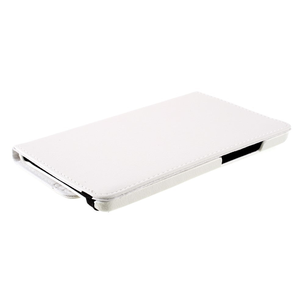 Leather Case with Rotating Stand Cover for Lenovo Tab M8 (1st Gen) HD8505/M8 (2nd Gen) HD8705 - White