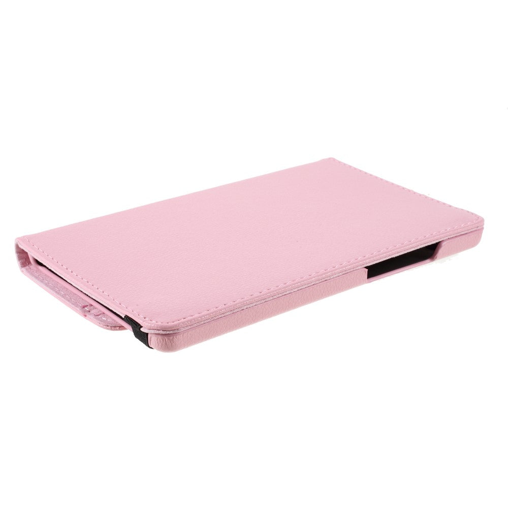 Leather Case with Rotating Stand Cover for Lenovo Tab M8 (1st Gen) HD8505/M8 (2nd Gen) HD8705 - Pink