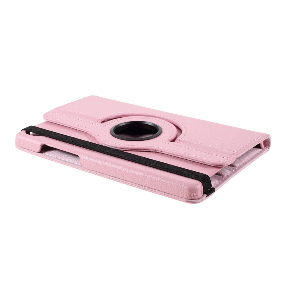 Leather Case with Rotating Stand Cover for Lenovo Tab M8 (1st Gen) HD8505/M8 (2nd Gen) HD8705 - Pink