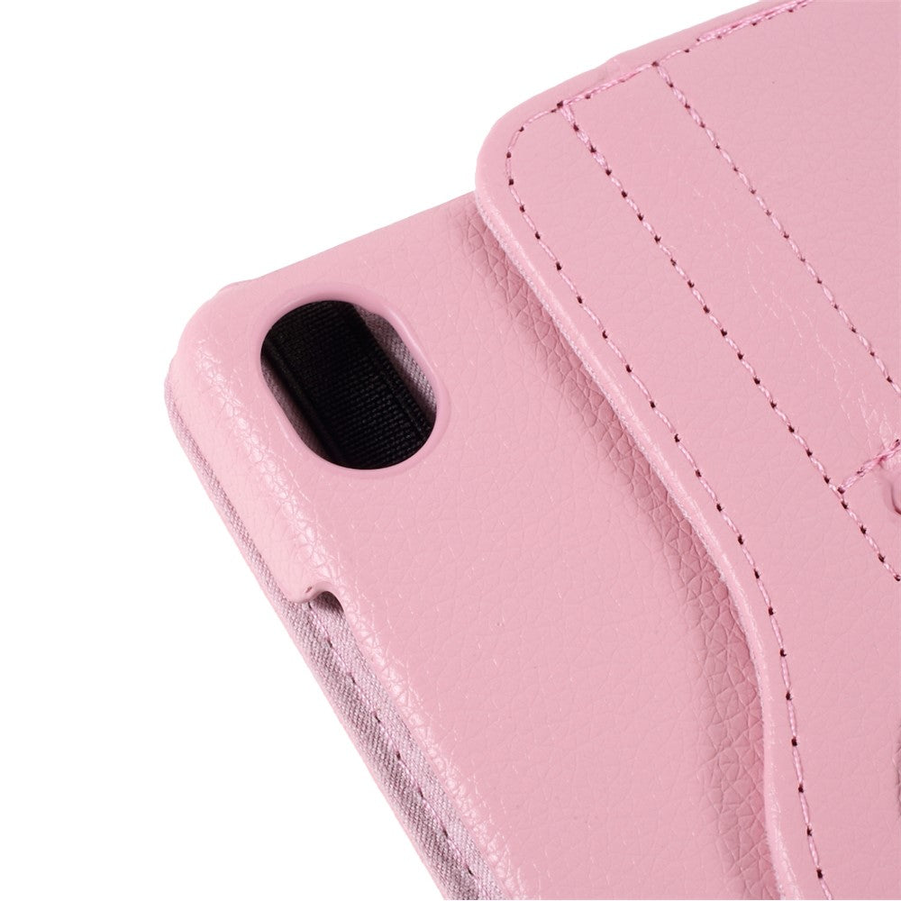 Leather Case with Rotating Stand Cover for Lenovo Tab M8 (1st Gen) HD8505/M8 (2nd Gen) HD8705 - Pink
