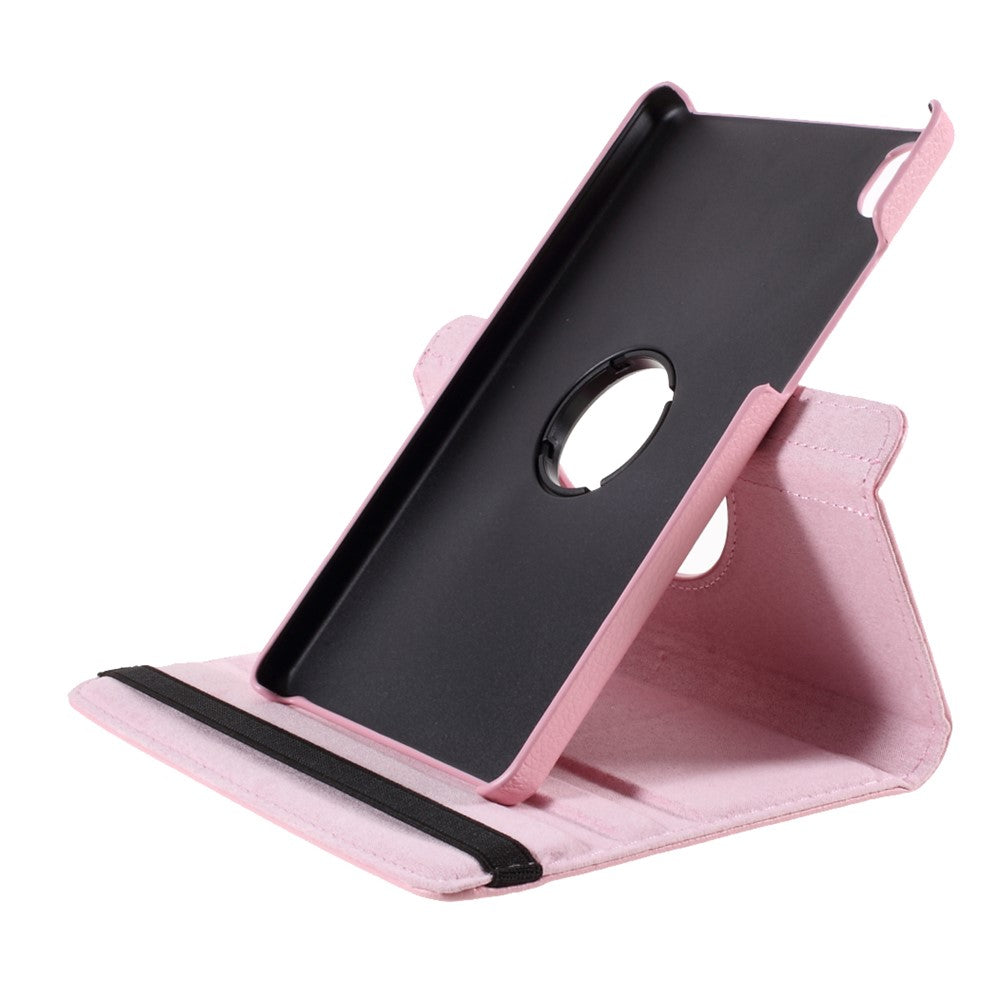 Leather Case with Rotating Stand Cover for Lenovo Tab M8 (1st Gen) HD8505/M8 (2nd Gen) HD8705 - Pink