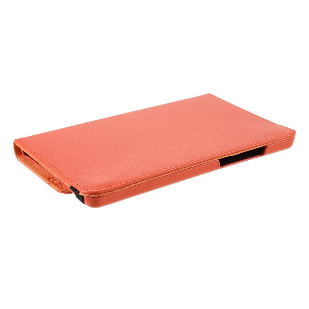 Leather Case with Rotating Stand Cover for Lenovo Tab M8 (1st Gen) HD8505/M8 (2nd Gen) HD8705 - Orange