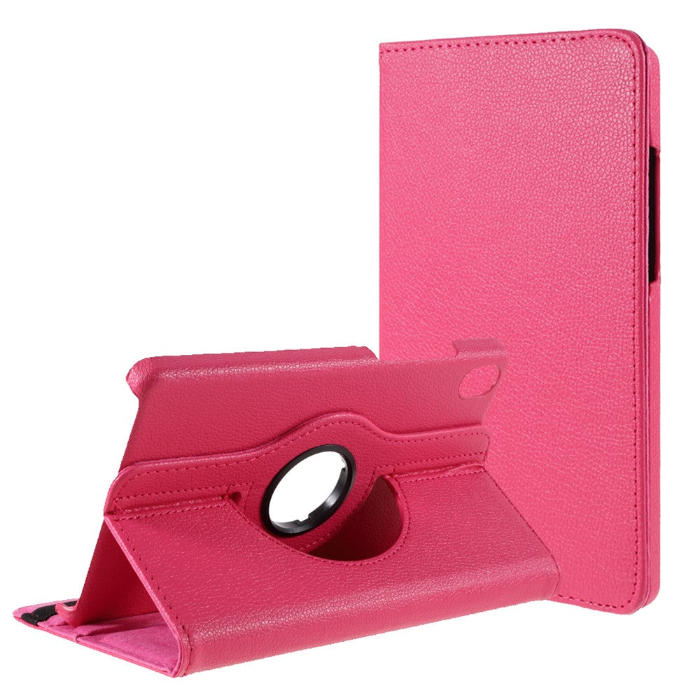 Leather Case with Rotating Stand Cover for Lenovo Tab M8 (1st Gen) HD8505/M8 (2nd Gen) HD8705 - Rose