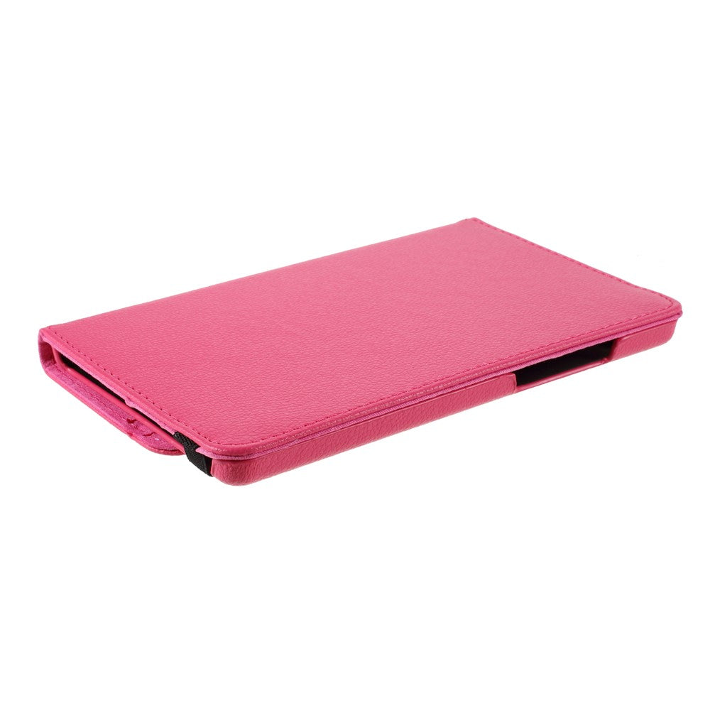 Leather Case with Rotating Stand Cover for Lenovo Tab M8 (1st Gen) HD8505/M8 (2nd Gen) HD8705 - Rose
