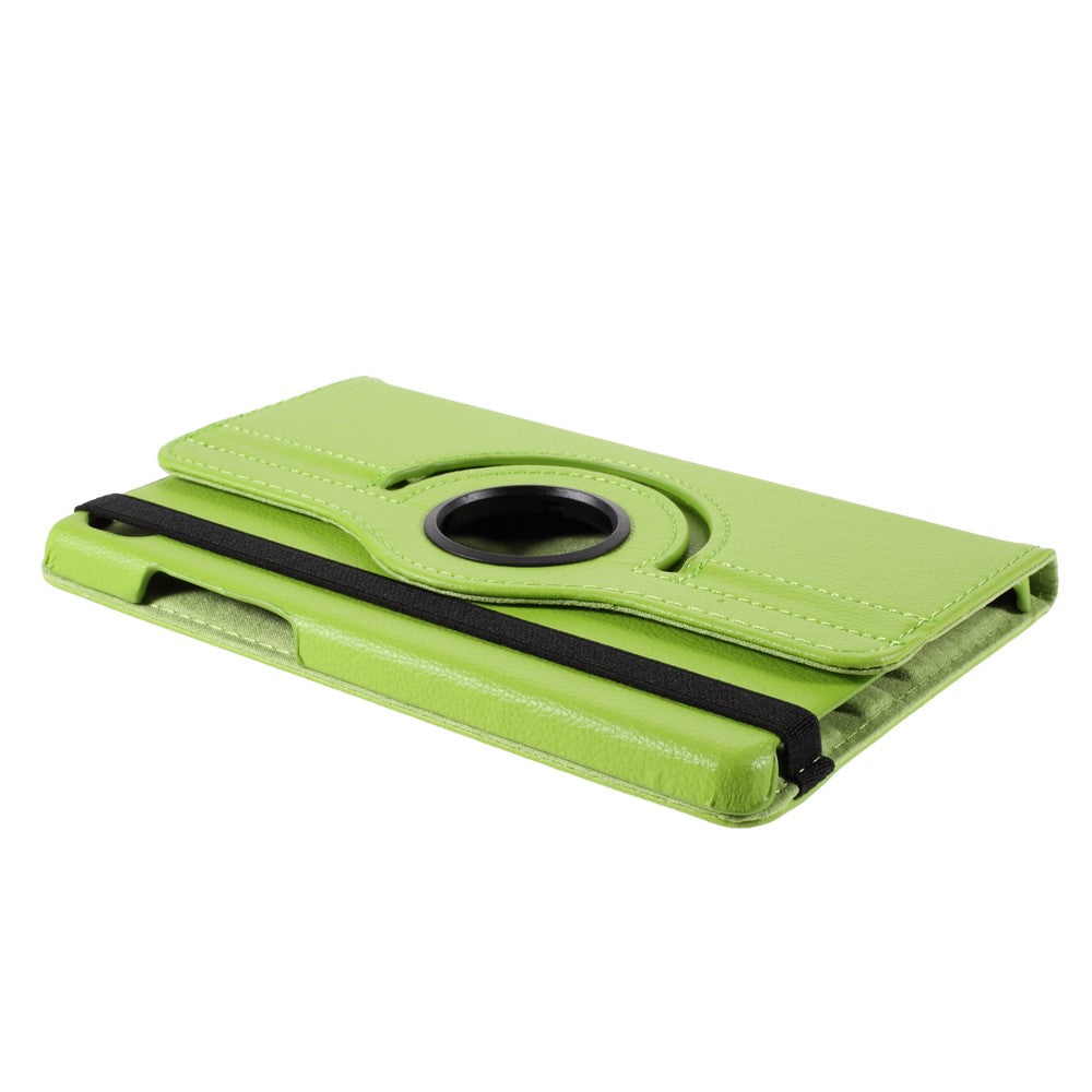 Leather Case with Rotating Stand Cover for Lenovo Tab M8 (1st Gen) HD8505/M8 (2nd Gen) HD8705 - Green