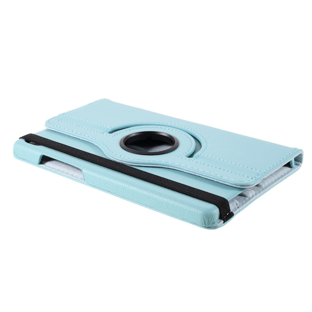 Leather Case with Rotating Stand Cover for Lenovo Tab M8 (1st Gen) HD8505/M8 (2nd Gen) HD8705 - Baby Blue