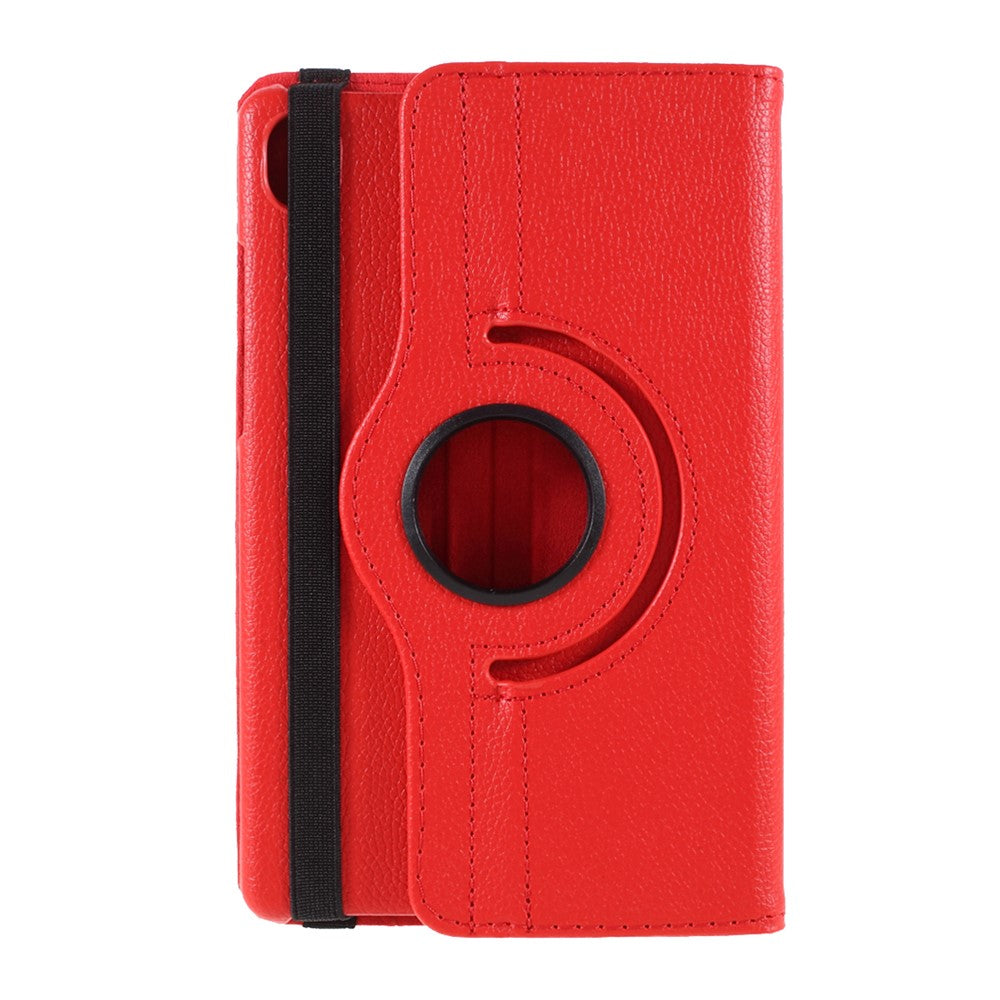 Leather Case with Rotating Stand Cover for Lenovo Tab M8 (1st Gen) HD8505/M8 (2nd Gen) HD8705 - Red