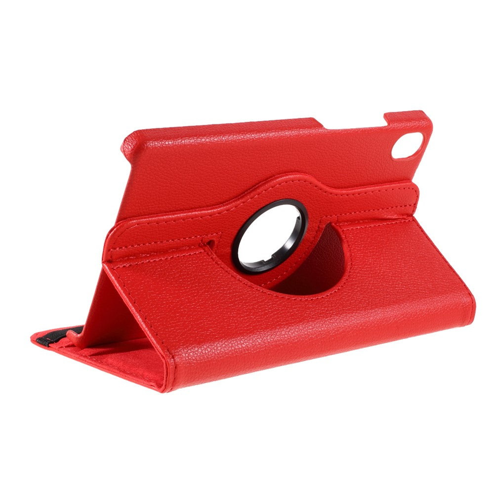 Leather Case with Rotating Stand Cover for Lenovo Tab M8 (1st Gen) HD8505/M8 (2nd Gen) HD8705 - Red