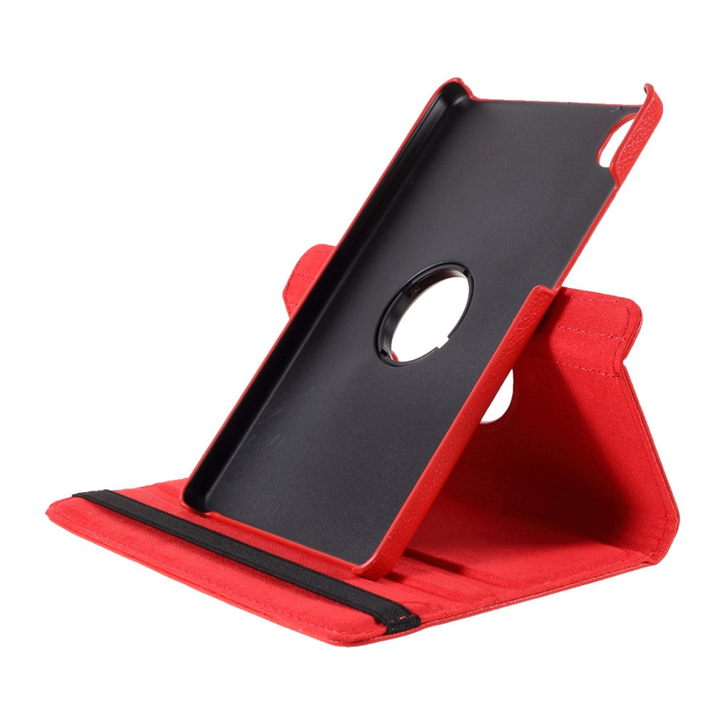 Leather Case with Rotating Stand Cover for Lenovo Tab M8 (1st Gen) HD8505/M8 (2nd Gen) HD8705 - Red
