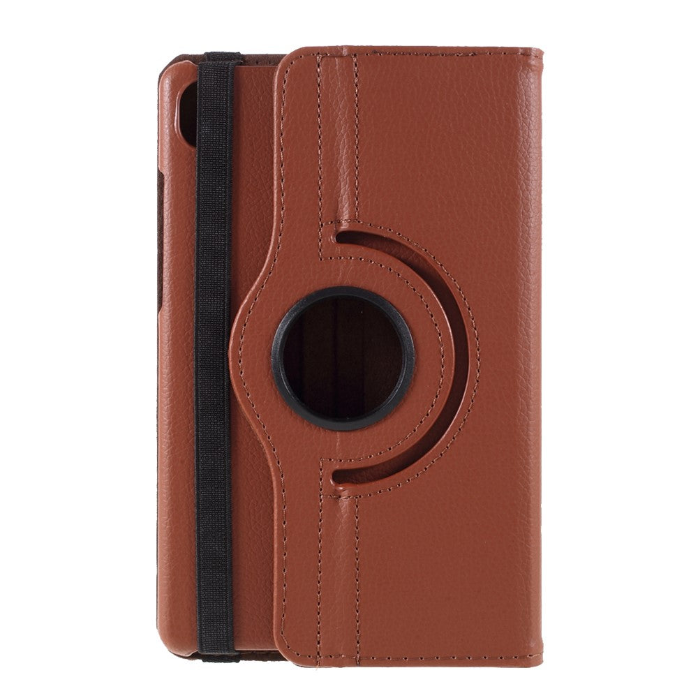 Leather Case with Rotating Stand Cover for Lenovo Tab M8 (1st Gen) HD8505/M8 (2nd Gen) HD8705 - Brown