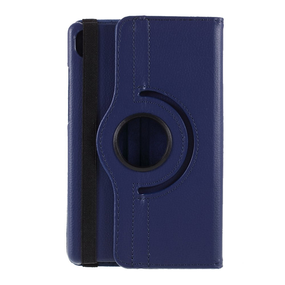 Leather Case with Rotating Stand Cover for Lenovo Tab M8 (1st Gen) HD8505/M8 (2nd Gen) HD8705 - Dark Blue