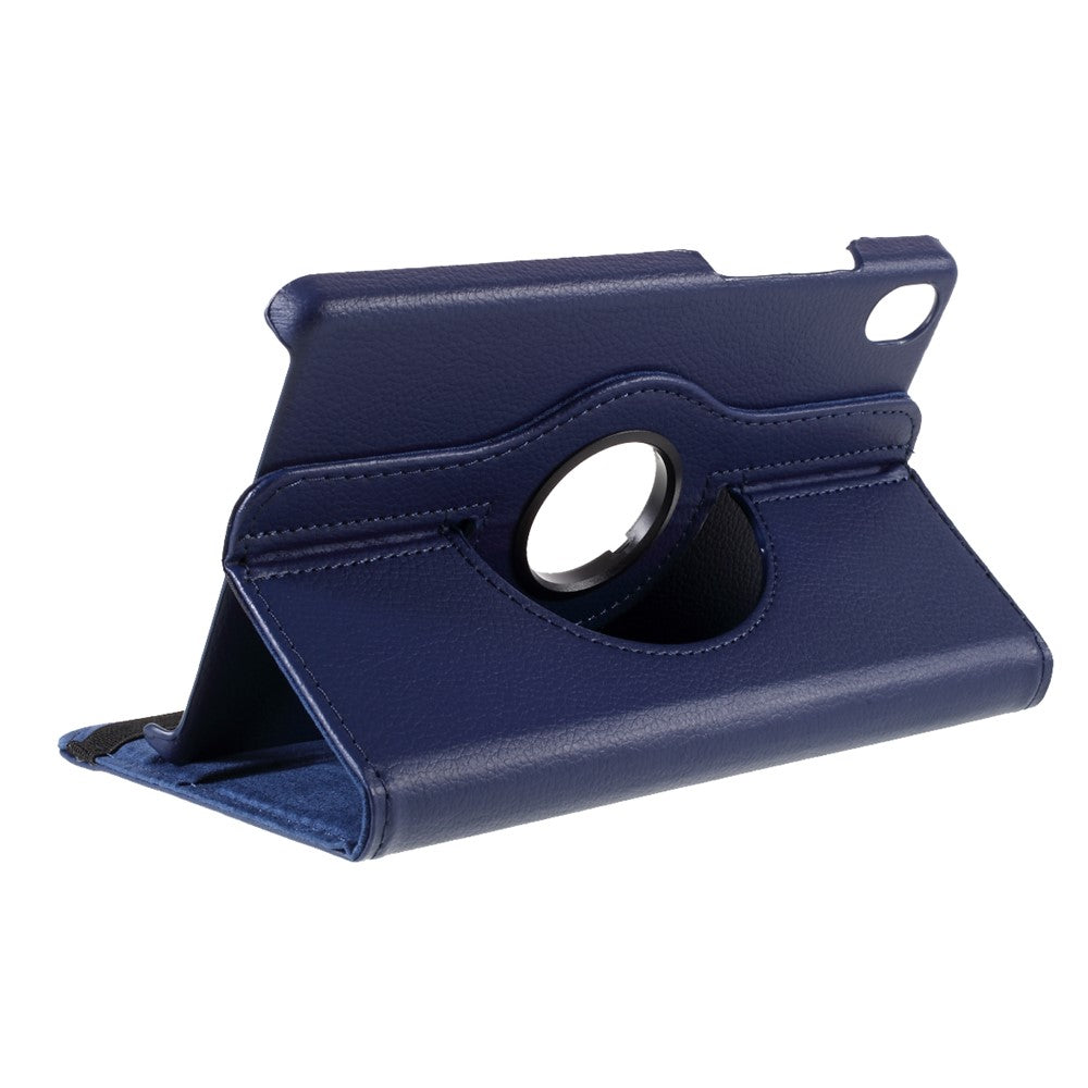 Leather Case with Rotating Stand Cover for Lenovo Tab M8 (1st Gen) HD8505/M8 (2nd Gen) HD8705 - Dark Blue
