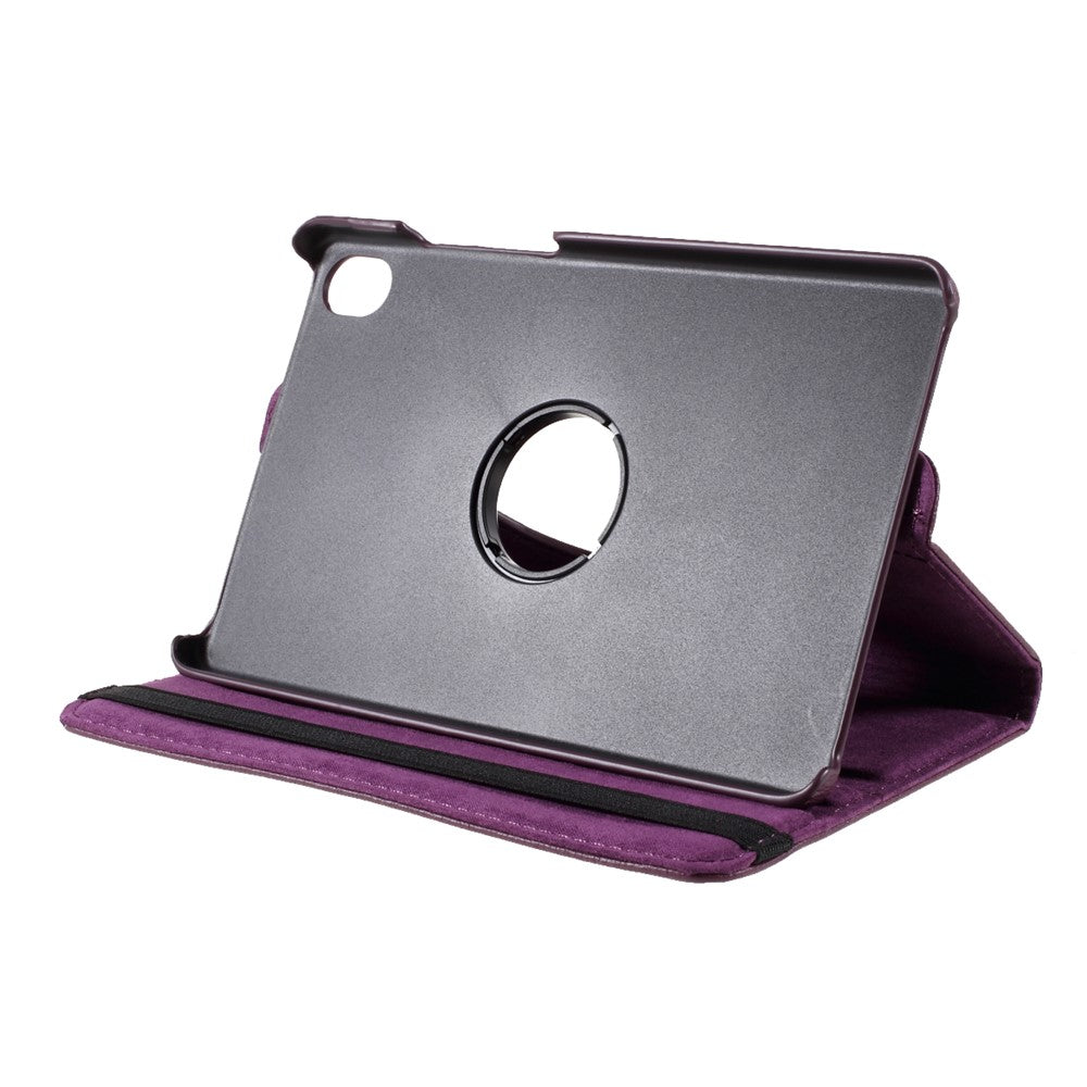 Leather Case with Rotating Stand Cover for Lenovo Tab M8 (1st Gen) HD8505/M8 (2nd Gen) HD8705 - Purple