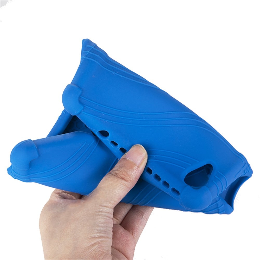Slide-Out Kickstand Design Soft Silicone Tablet Cover Case for Lenovo Tab M8 8705/8505 - Blue