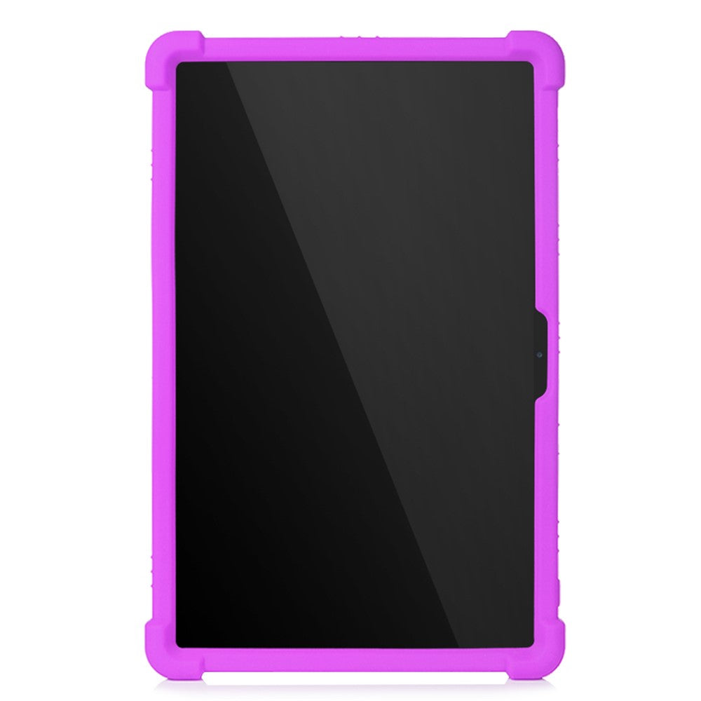 Slide-Out Kickstand Design Multi-Color Silicone Tablet Cover Case for Lenovo Tab P11 / P11 5G 11 inch TB-J606F / J606X - Purple