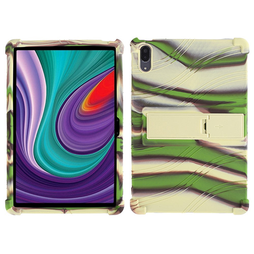 Shockproof Case for Lenovo Tab P11 Pro (2021) Silicone Tablet Cover with Kickstand - Camouflage