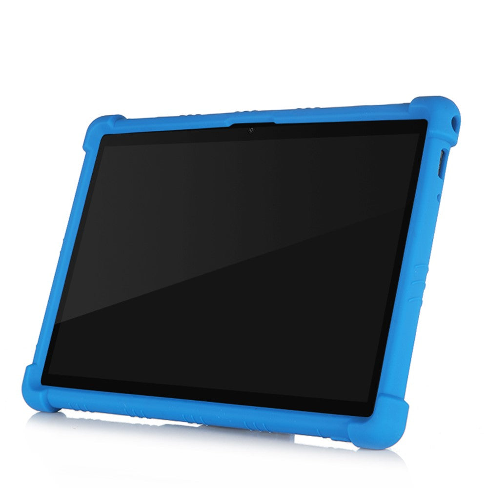 Slide-Out Kickstand Design Silicone Tablet Cover Case for Lenovo Tab M10 Plus X606 - Black