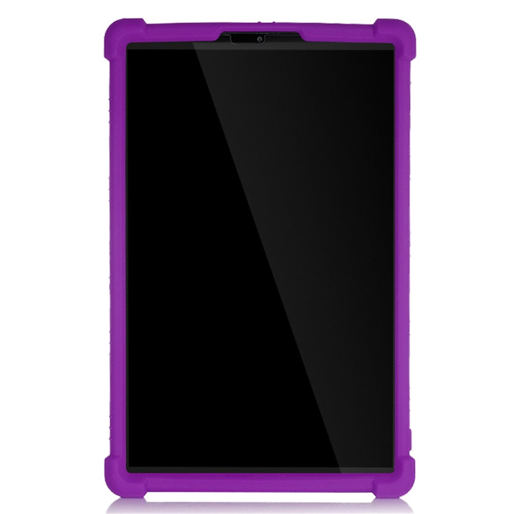 Soft Silicone Tablet Cover Case with Slide-Out Kickstand Design for Lenovo Tab M10 HD Gen 2 TB-X306 - Purple