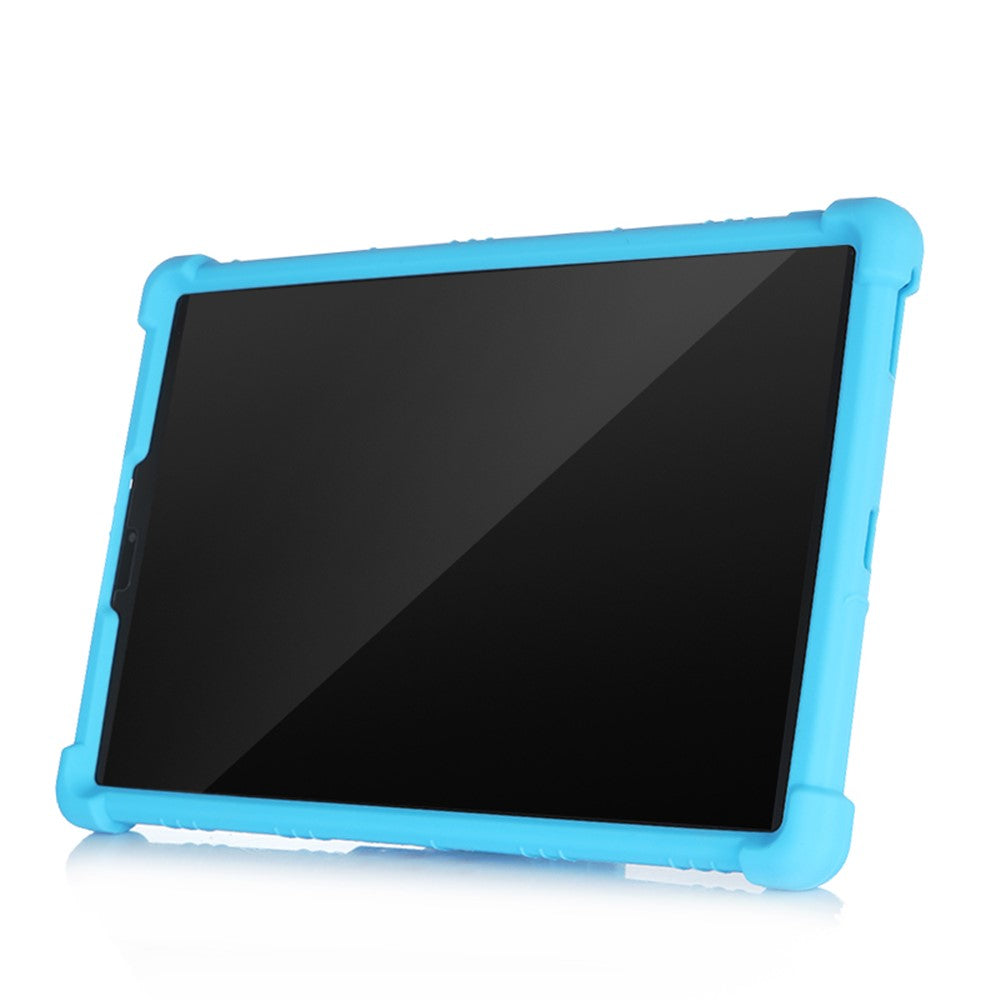 Soft Silicone Tablet Cover Case with Slide-Out Kickstand Design for Lenovo Tab M10 HD Gen 2 TB-X306 - Black
