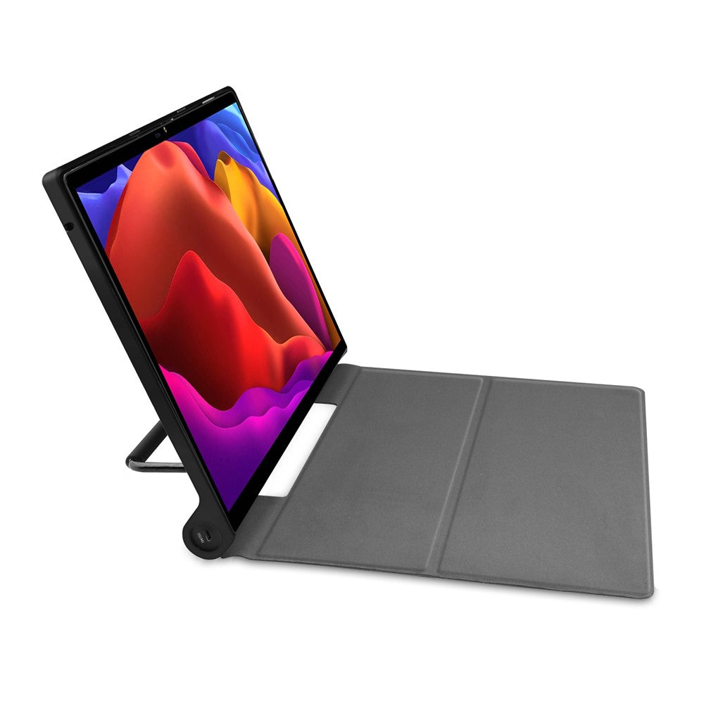 Plain PU Leather Case with Kickstand for Lenovo Yoga Pad Pro 13-inch/Yoga Tab 13 - Purple