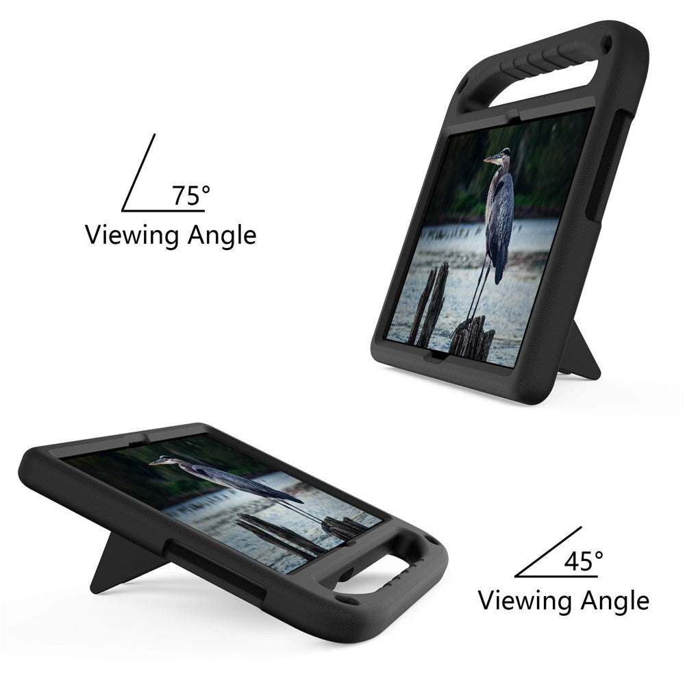 Hand-Hold Grip EVA Tablet Case with Kickstand for Lenovo Tab M10 TB-X505F / TB-X605F / M10 FHD REL TB-X605FC / TB-X605LC / Tab P10 TB-X705F - Black