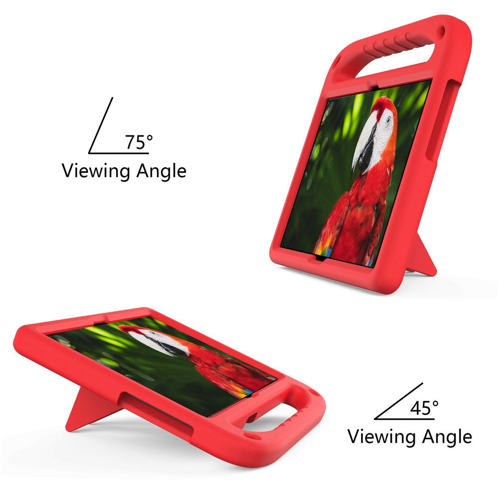 Hand-Hold Grip EVA Tablet Case with Kickstand for Lenovo Tab M10 TB-X505F / TB-X605F /  M10 FHD REL TB-X605FC / TB-X605LC / Tab P10 TB-X705F - Red