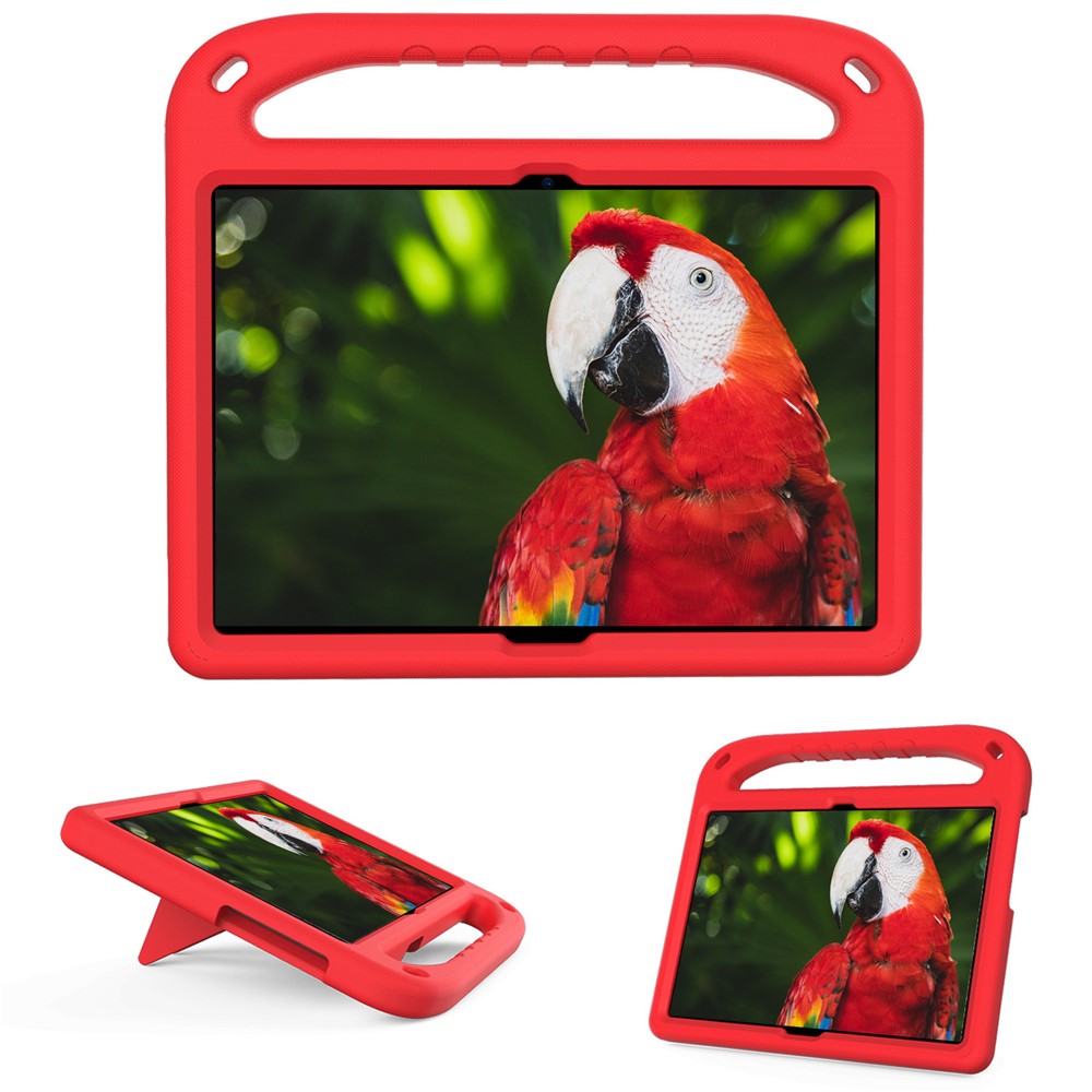 Hand-Hold Grip EVA Tablet Case with Kickstand for Lenovo Tab M10 TB-X505F / TB-X605F /  M10 FHD REL TB-X605FC / TB-X605LC / Tab P10 TB-X705F - Red