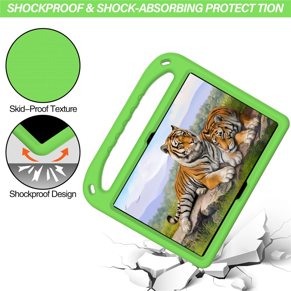 Hand-Hold Grip EVA Tablet Case with Kickstand for Lenovo Tab M10 TB-X505F / TB-X605F / M10 FHD REL TB-X605FC / TB-X605LC / Tab P10 TB-X705F - Green