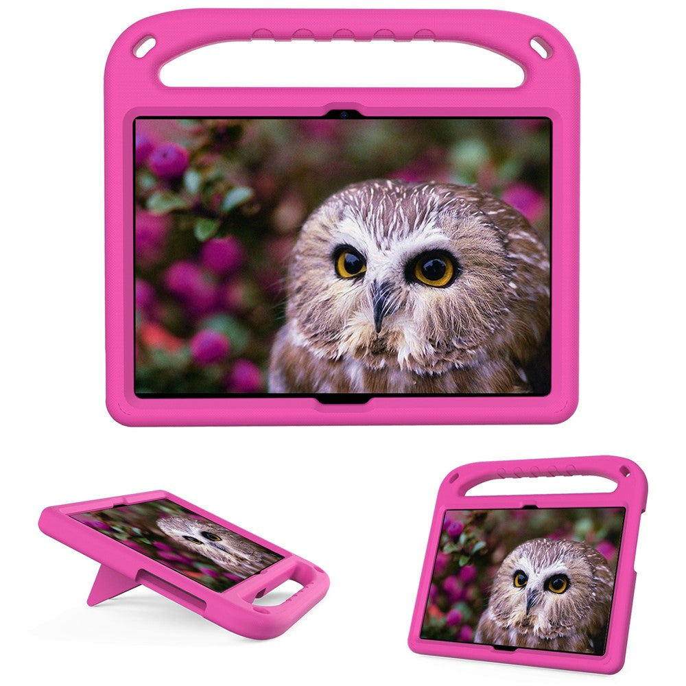 Hand-Hold Grip EVA Tablet Case with Kickstand for Lenovo Tab M10 TB-X505F / TB-X605F / M10 FHD REL TB-X605FC / TB-X605LC / Tab P10 TB-X705F - Rose
