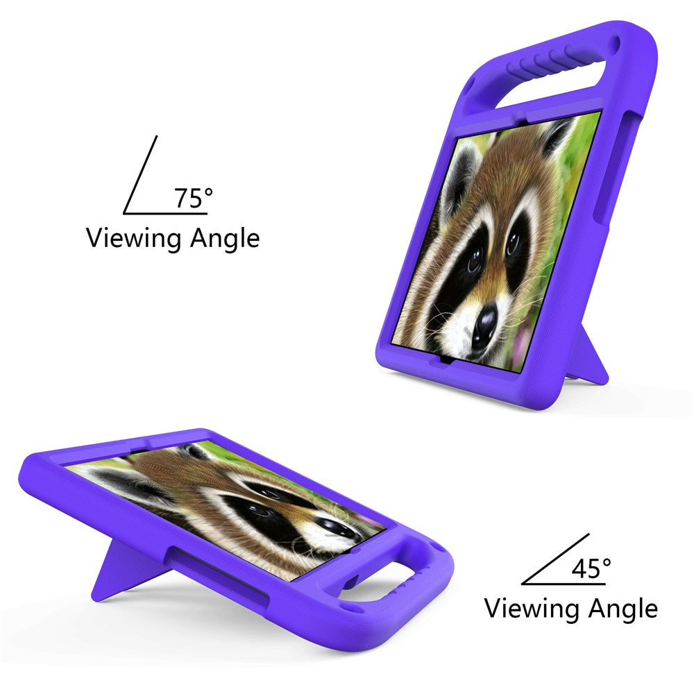 Hand-Hold Grip EVA Tablet Case with Kickstand for Lenovo Tab M10 TB-X505F / TB-X605F / M10 FHD REL TB-X605FC / TB-X605LC / Tab P10 TB-X705F - Purple