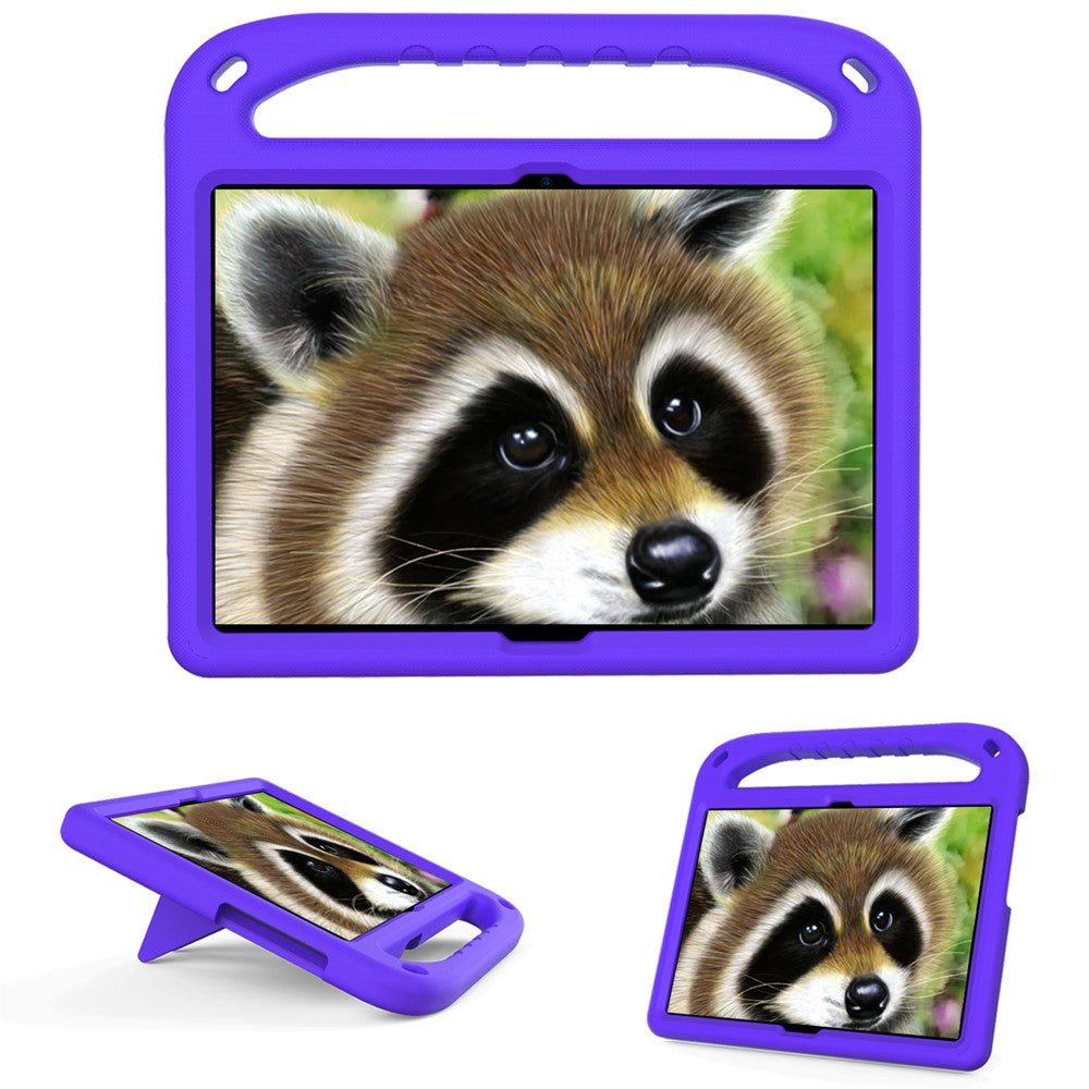Hand-Hold Grip EVA Tablet Case with Kickstand for Lenovo Tab M10 TB-X505F / TB-X605F / M10 FHD REL TB-X605FC / TB-X605LC / Tab P10 TB-X705F - Purple