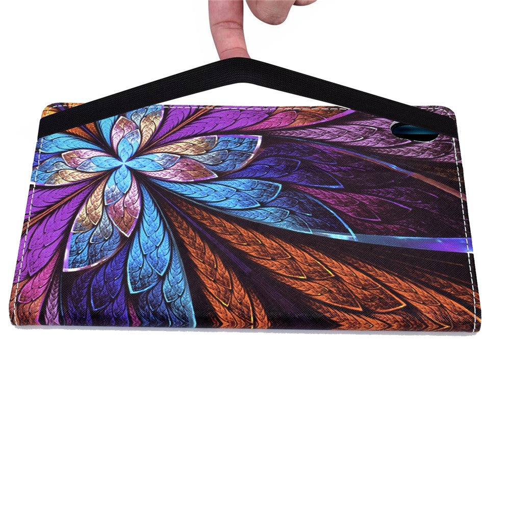 Pattern Printing Stand Cover Card Slots Protective Case with Elastic Band for Lenovo Tab M10 HD Gen 2 - Colorful Flower