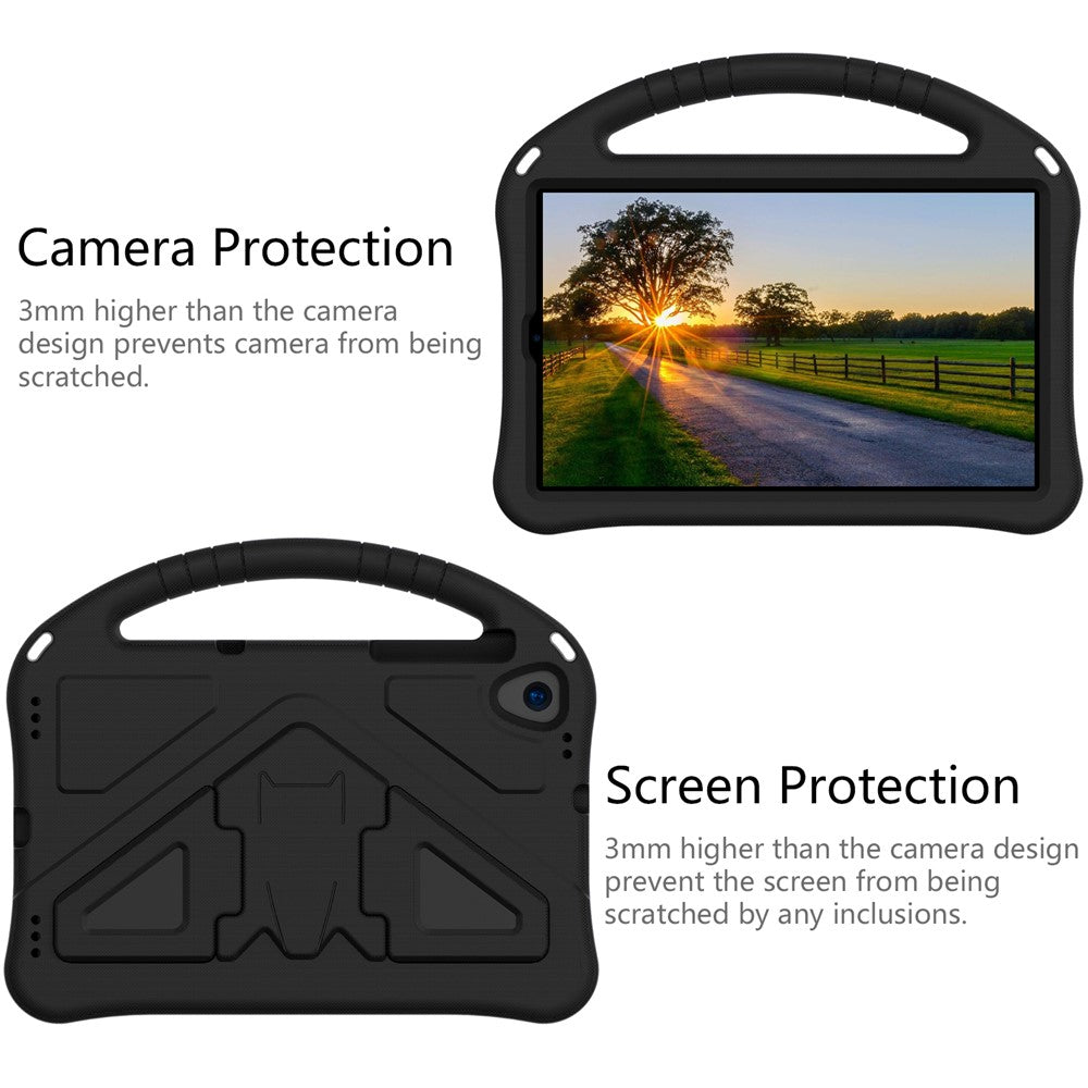 Kickstand Design Shockproof EVA Case with Portable Handle for Lenovo Tab K10 (2021) TB-X6C6F/TB-X6C6L/TB-X6C6X - Black