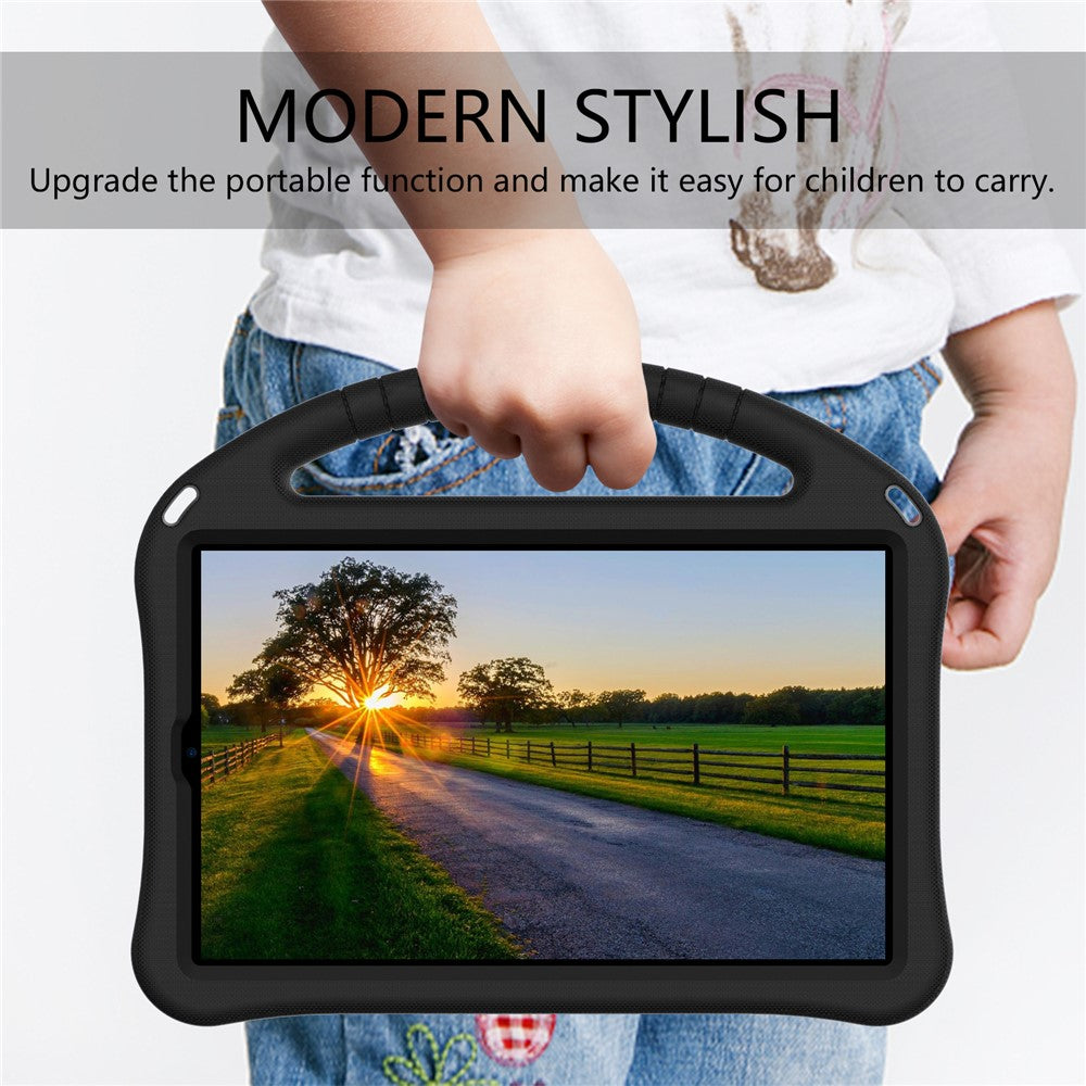 Kickstand Design Shockproof EVA Case with Portable Handle for Lenovo Tab K10 (2021) TB-X6C6F/TB-X6C6L/TB-X6C6X - Black