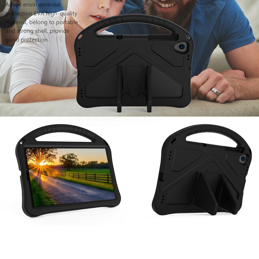 Kickstand Design Shockproof EVA Case with Portable Handle for Lenovo Tab K10 (2021) TB-X6C6F/TB-X6C6L/TB-X6C6X - Black
