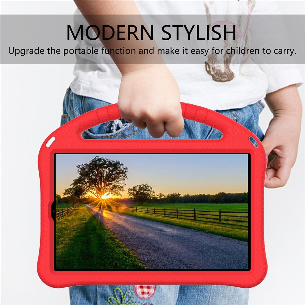 Kickstand Design Shockproof EVA Case with Portable Handle for Lenovo Tab K10 (2021) TB-X6C6F/TB-X6C6L/TB-X6C6X - Red
