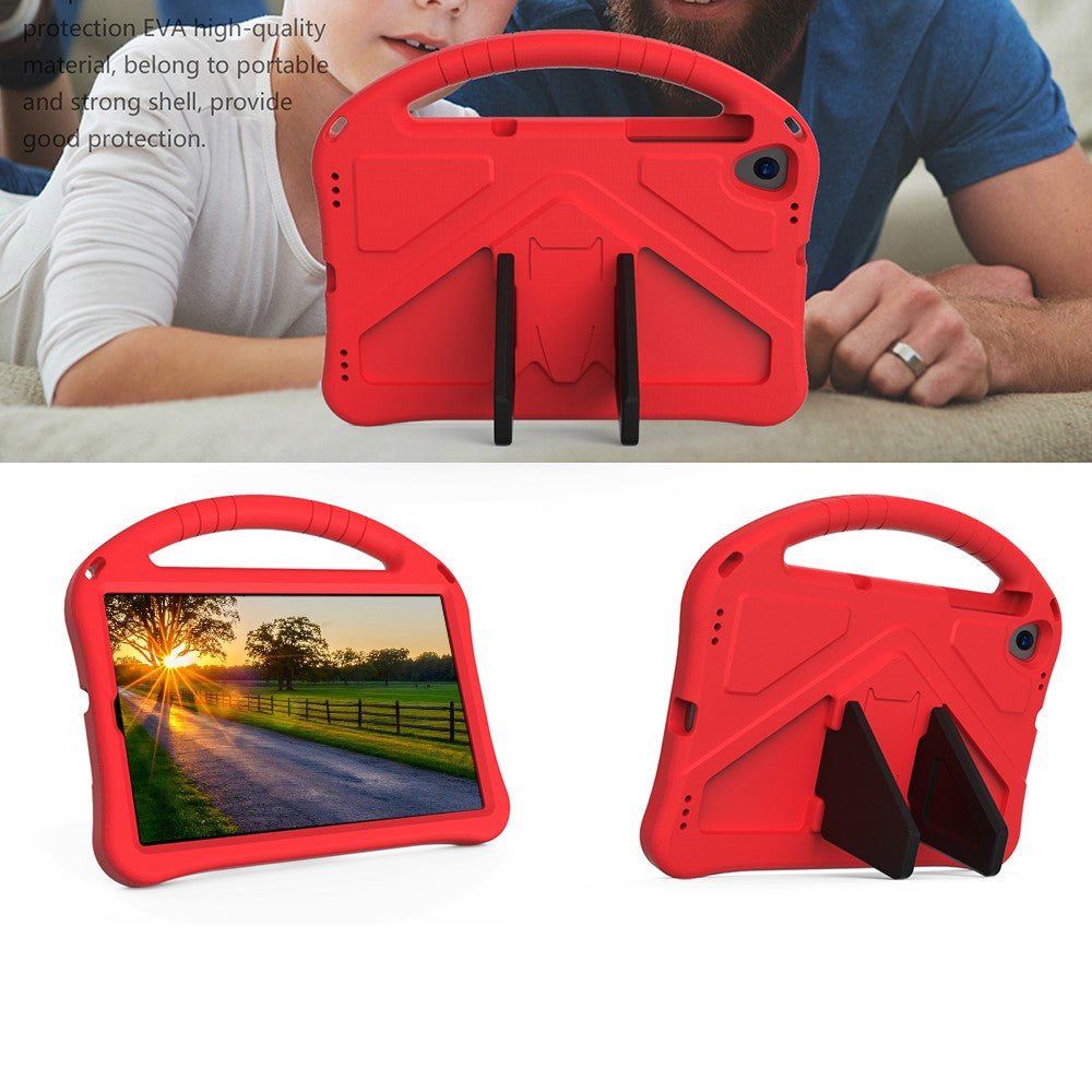 Kickstand Design Shockproof EVA Case with Portable Handle for Lenovo Tab K10 (2021) TB-X6C6F/TB-X6C6L/TB-X6C6X - Red