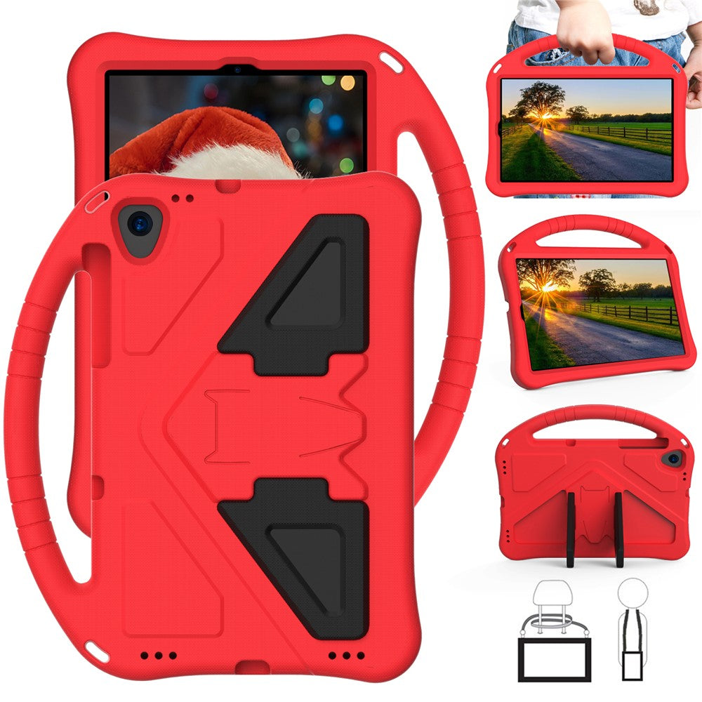 Kickstand Design Shockproof EVA Case with Portable Handle for Lenovo Tab K10 (2021) TB-X6C6F/TB-X6C6L/TB-X6C6X - Red