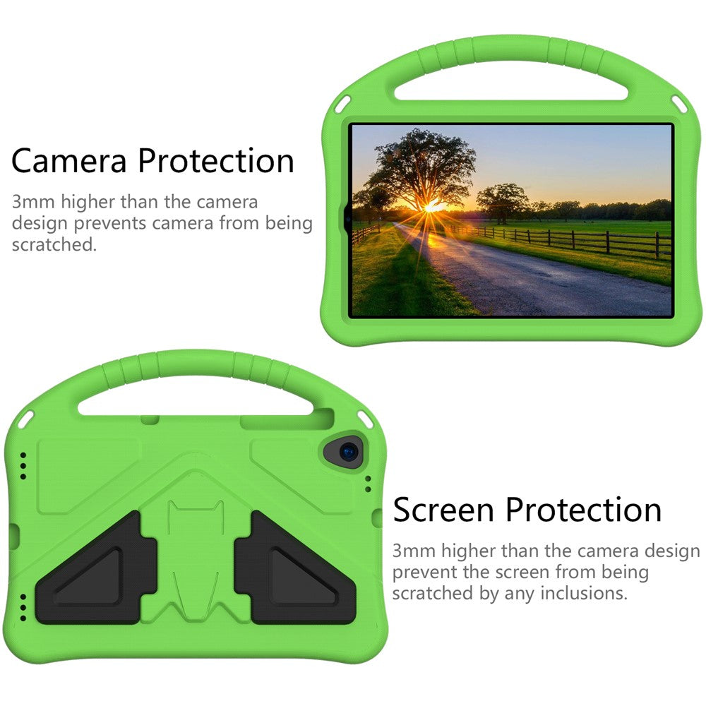 Kickstand Design Shockproof EVA Case with Portable Handle for Lenovo Tab K10 (2021) TB-X6C6F/TB-X6C6L/TB-X6C6X - Green
