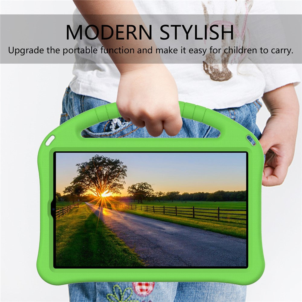 Kickstand Design Shockproof EVA Case with Portable Handle for Lenovo Tab K10 (2021) TB-X6C6F/TB-X6C6L/TB-X6C6X - Green