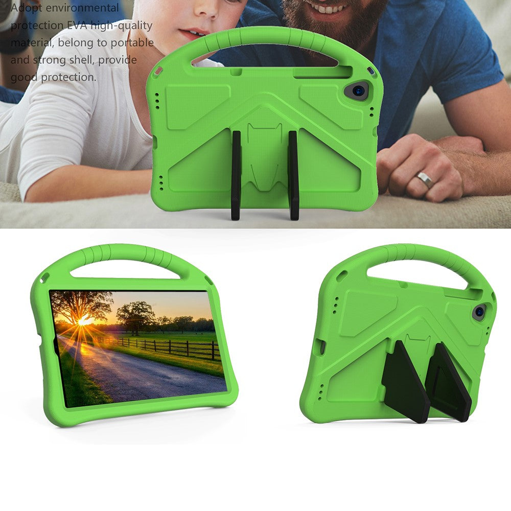 Kickstand Design Shockproof EVA Case with Portable Handle for Lenovo Tab K10 (2021) TB-X6C6F/TB-X6C6L/TB-X6C6X - Green