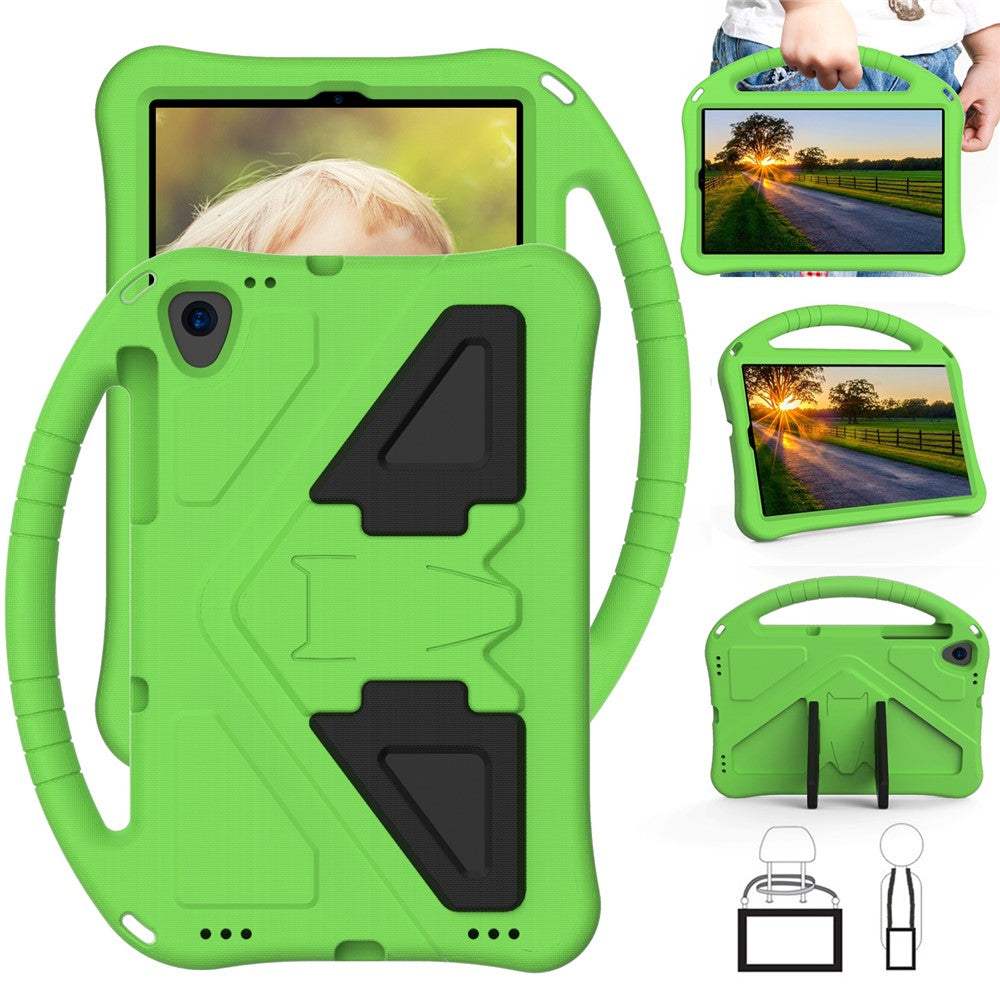 Kickstand Design Shockproof EVA Case with Portable Handle for Lenovo Tab K10 (2021) TB-X6C6F/TB-X6C6L/TB-X6C6X - Green