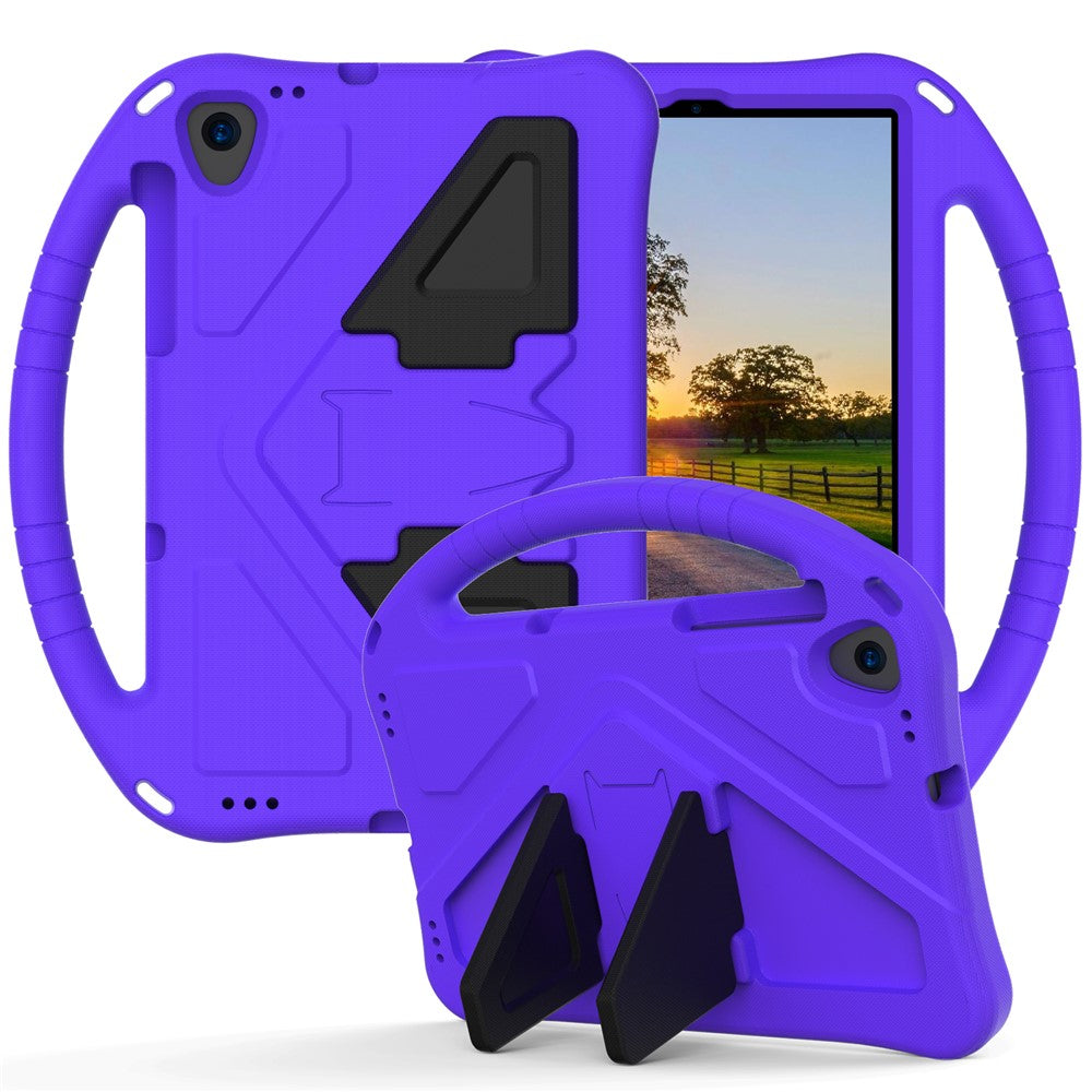 Kickstand Design Shockproof EVA Case with Portable Handle for Lenovo Tab K10 (2021) TB-X6C6F/TB-X6C6L/TB-X6C6X - Purple