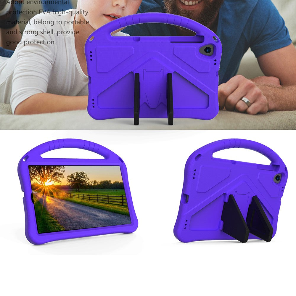Kickstand Design Shockproof EVA Case with Portable Handle for Lenovo Tab K10 (2021) TB-X6C6F/TB-X6C6L/TB-X6C6X - Purple