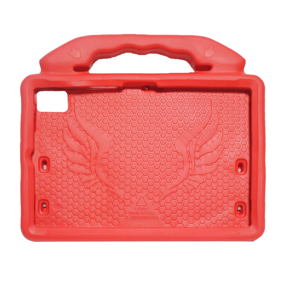 Foldable Thumb Shockproof EVA Full-Body Tablet Kickstand Cover with Portable Hand Holder for Lenovo Tab M10 FHD Plus X606F - Red